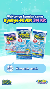 BYE BYE FEVER BABY 1 PCS/ KOMPRES DEMAM BAYI / UNTUK MEREDAKAN DEMAM / PANAS/PUSING/MERIANG PADA BAYI