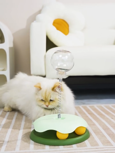 WaggyWaggy Cat Teaser Leak Food Toy Booster Spinning Ball Slow Feeding Mainan Kucing 猫咪漏食玩具 T0011