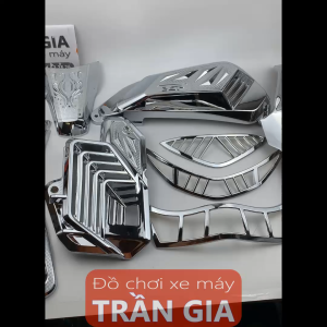 Combo full phụ kiện xi Crom gắn xe Sh nam năm 2020 2021 2022 2023 2024 bản 125i 150i 160i ốp trang trí xi inox Sh VIỆT