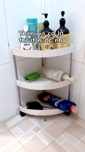 Kệ Góc Nhựa 4 Tầng Tam Giác Đa Năng Có Bánh Xe Kệ Đựng Đồ Dùng Nhà Bếp Nhà Tắm