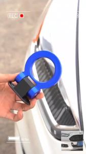 Towing Variasi Mobil Depan Dummy Hook Warna HITAM Bulat Bahan Plastik ABS Tidak Mudah Pudar GZ