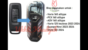 Smart Key Remote Cover Kunci Honda PCX 160 Honda Vario 160 Original AHM