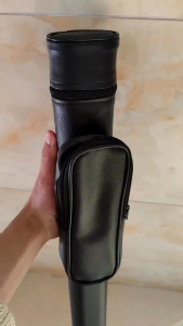 [Original 24 hours delivery]Billiard Cue Stick Case Black Pool Cue Stick Hard Case 1 Stick 2 Holes
