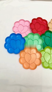 Klik-Beli Piring Cat Air Bunga Sakura / Palette Lukis Acrylic Murah / Palet Tempat Cat Air