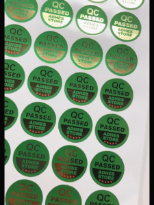 120pcs) Stiker Qc Gold Custom nama Sticker Qc Passed Stiker Segel Stiker Quality Control