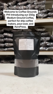 Coffee Grounds PH - Macadamia 250g | Medium Grind x Dark Roast | Organic Coffee for Coffee Maker Macadamia Oil Flavor