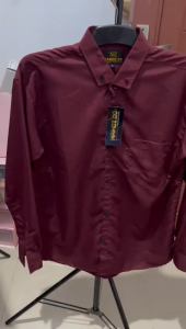 KEMEJA POLOS PRIA AYAH DAN ANAK WARNA MARON COTTON BAJU LENGAN PENDEK REGULER MENS BASIC