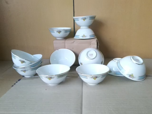 Mangkok Cuka Pempek Keramik Bermotif Bunga / MIC / Keramik