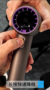 Mini Handheld Turbo Fan High-speed USB Rechargeable Outdoor Portable Multi Speeds Adjustable Fan Ultra-long Battery Life Metal Body Digital Display Fan