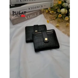 Dompet Kancing Croco Slot Kartu Kulit Premium Terbaru Fashion Wanita Simple | PUSAT TIMUR