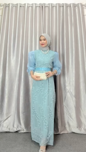 MAXI MOUREN DRESS + BELT MUTIARA!! GAMIS BRUKAT ORCHID GAMIS PESTA PREMIUM 7 WARNA