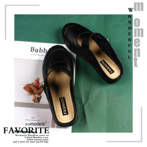 QXshop  ส่งไวมากแม่ รองเท้าแตะแฟชั่นสำหรับผู้หญิง งานหัวปิด เปิดส้น ทรงสวยมาก มีให้เลือก 4 สีเน้นๆ ทำจากยางคุณภาพดี พื้นนิ่ม สั่งเลยสินค้ามีพร้อมส่ง