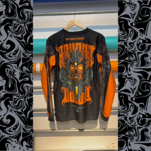 LONG-SLEEVES- "INFERNO” Design AIRCOOL Moto Jersey - BEYOND DOUBT CLOTHING