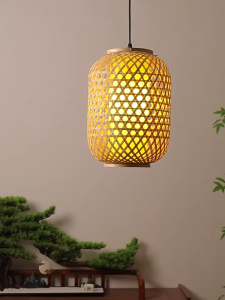 Bamboo Lampshade Natural Bamboo Chandelier Restaurant Coffee Shop Home Garden Decorative Lamp
