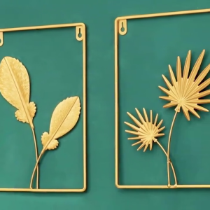 Pajangan Dinding / Hiasan Dinding Gold / Dekorasi Dinding / Gantungan Dinding Gold / Dekorasi Dinding Gaya Nordic/ Hiasan Dinding Daun Emas Nordic