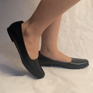 Rona Sepatu flat kerja wanita warna hitam ukuran big size jumbo 35 sampai 45 bahan synthetic premium lentur outsol fiber javarino tidak licin SEPATU BALET WANITA