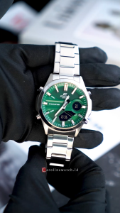 Jam Tangan Pria Casio Edifice EFV-C120D-3A Green Dial Stainless Steel Strap