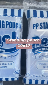 [1 PAK ISI 50 PCS] Standing Pouch Plastik 10x175 transparan / plastik snack klip ziplock seal biasa seal lebar