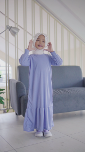 Hirihita Lulu A037 Baju Gamis Lulu Anak Perempuan Sablon Labu Labu The Monsters 3D 12 Warna 1-12 Tahun