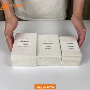 Giấy in nhiệt A6/A7 AYIN tệp 500 tờ in đơn hàng in đơn các TMĐT tem nhãn vận chuyển có sẵn lớp dán
