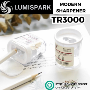 TR3000 Pencil Sharpener Minimalists Design 2 Hole Pencil Sharpener with wood shaving compartment for school project arts and craft