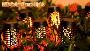 LED Solar Flame Light Garden Lawn Lamp Dusk to Dawn Auto On/Off Decoration Lighting for Garden Decoration Terrace Yard Patio Driveway Pathway