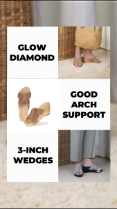 [THOMAS CHAN] Glow Diamond Detail Wedges