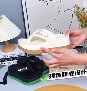 New Fashion Slippers for Women EVA Thick Bottom Outdoor Beach Flip Flops