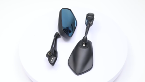 Side Mirror For Motorcycle AOS3 Street King Side Mirror v2 Adjustable Blue Lens