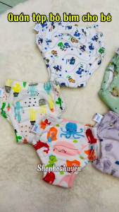 Combo 5 quần bỏ bỉm cho bé Vải Cotton 6 lớp Size  4-15kg - Quần Tập bỏ bỉm Good mama Hàng Chính Hãng có tách lẻ 2 cái