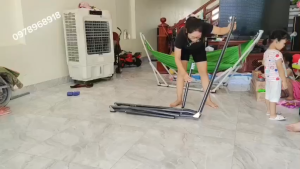 {GIÁ HỦY DIỆT} VÕNG XẾP KHUNG THÉP SƠN TĨNH ĐIỆN KIỂU CỠ NGƯỜI LỚN KÈM LƯỚI CÁN THÉP