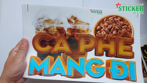 🔥 STICKER CÀ PHÊ MANG ĐI 🔥 TRANG TRÍ TƯỜNG XE CỬA KÍNH QUÁN CÀ PHÊ...
