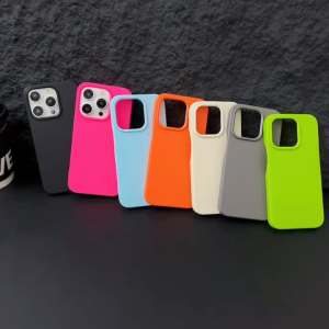 สีทึบ TPU Soft Case สำหรับ iPhone 11 12 13 14 15 Pro Max Plus ไร้ขอบครึ่งแพ็คป้องกันการวางปกปลอก