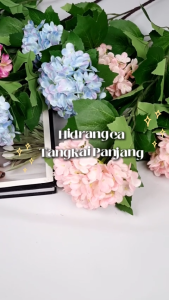 Bunga Hydrangea Hortensia & Bunga Artificial Dekorasi X3 Cabang (NK-118)