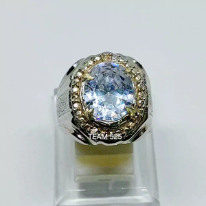 Cincin Batu Akik Zircon Cutting Dim 12x10 / Zirconia American Diamond