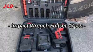 JLD Impact Wrench Brushless Cordless 350N.M: Set Kunci Impact 47Pcs