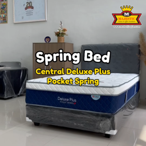 Kasur Springbed Central Deluxe Plushtop Pocket - 90/100/120/160/180/200 - Central Springbed (Jogja)