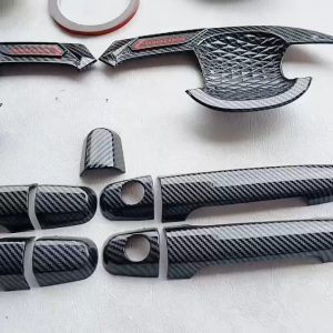 Paket Cover Handle Outer Pintu Mobil Innova 2004 - 2015 Carbon