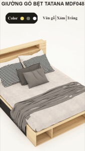 FREESHIP HCM - Giường Ngủ Hộp Có Ngăn Kéo Gỗ MDF Tatana MDF048 - có thiết kế theo yêu cầu khách hàng
