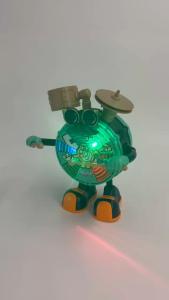 ของเล่นตุ๊กตานายแจ็คตีกลองเต้นได้ มีไฟและมีเสียงเพลง