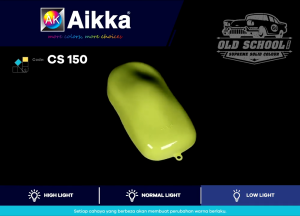 2K Paint  AIKKA CS150 Neon Lime OLD SCHOOL SUPREME Color Car Motor Paint DIY Aerosol Spray Bottle Cat Bancuh Kereta