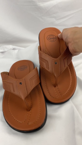 Sandal Flip-Flop Pria GIBSON Comet Kulit PU Premium Anti-Slip Warna Coffee