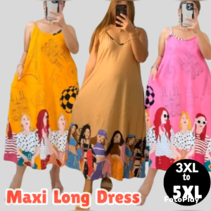 PLUS SIZE MAXI VNECK LONG DRESS DUSTER WITH POCKET/ XL TO 5XL /ELEGANT VNECK CASUAL DRESS/ GOOD QUALITY