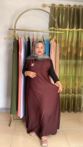 Gamis Yukensi Jumbo Ld130 Pj140 Tanpa Lengan Inner Dress Jersey Lekmong Daleman Kutung Tebal Mayung