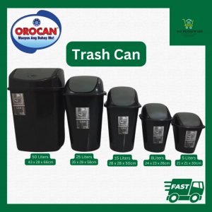 Orocan Trash Can Swing or Pedal Eco Cover Garbage Bin Trash Bin Rubbish Drum Basurahan - Orocan