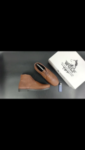 WOLF Badlington coklat sepatu chuka kulit pria kasual formal nongkrong kerja termurah berkualitas