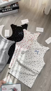 Áo Ba Lỗ Thêu Nơ Dáng Dài - Tharo Clothing [AO00214]