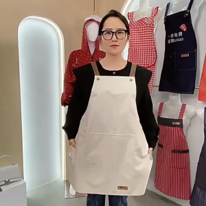 Lack Kitchen Apron Water Proof Chef Apron Kitchen Cotton Apron Large Pocket Oilproof Dirstproof Kitchen Tools