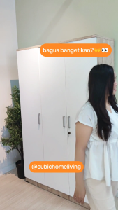 Cubic Lemari Pakaian Minimalis / Wardrobe Baju 3 Pintu / LUNA LP 3P