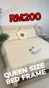⚡️LIKE BUG⚡️Jupiter Leather Bed Frame Divan Solid Wood PVC Leather With Rivet Crystal Diamond| Katil Queen Divan